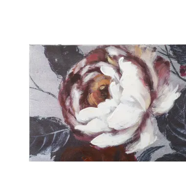 OBRAZ NA PŁÓTNIE WHITE/RED FLOWER DARKBACK 120x3,7x60 cm